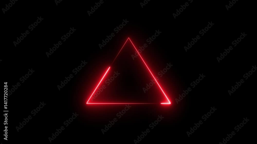 Abstract Neon triangle concept. Glowing neon triangle loop background. Abstract Neon triangle concept. Glowing neon triangle loop background.