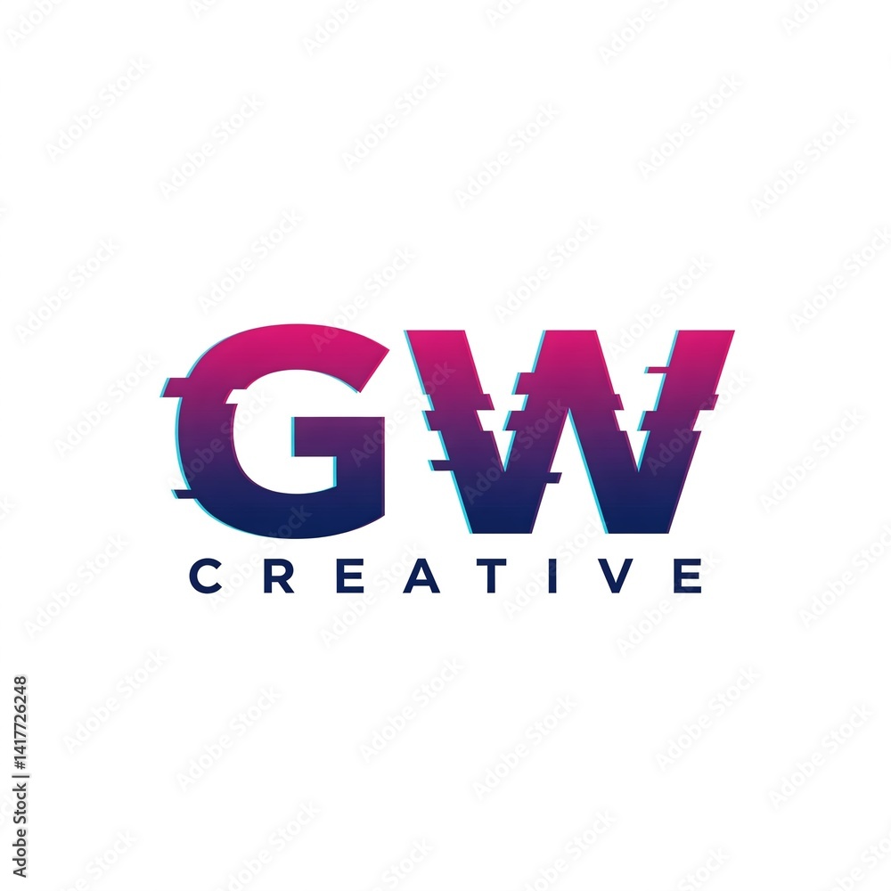 Digital Glitch GW Letter Logo | Modern Creative Branding Design | Technology Business Identity Digital Glitch GW Letter Logo | Modern Creative Branding Design | Technology Business Identity