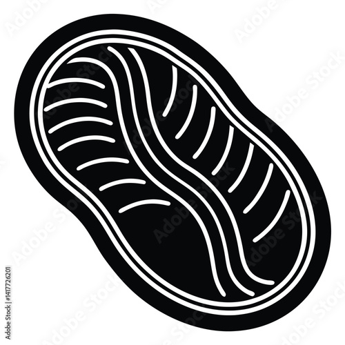 inner part of human body silhouette design on white background 