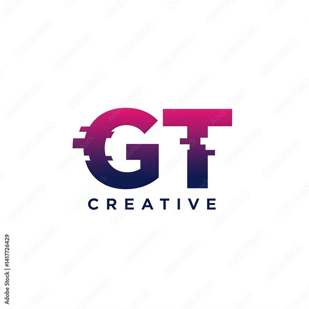 Digital Glitch GT Letter Logo | Modern Creative Branding Design | Technology Business Identity Digital Glitch GT Letter Logo | Modern Creative Branding Design | Technology Business Identity