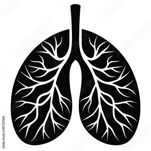 inner part of human body silhouette design on white background 