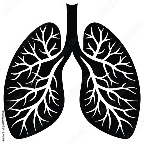 inner part of human body silhouette design on white background 