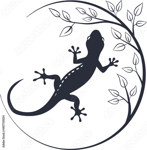 silhouette of a lizard