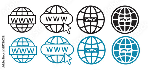 Collection of website icon. Vector illustration. Black icons ,isolated on transparent background