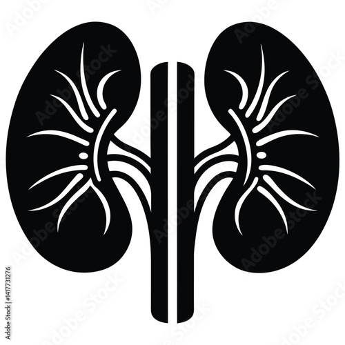 inner part of human body silhouette design on white background 