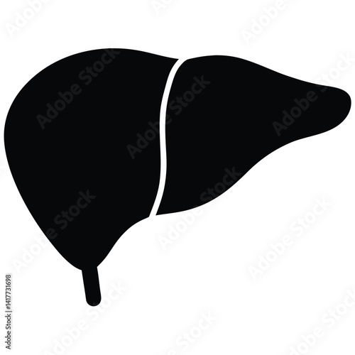 inner part of human body silhouette design on white background 