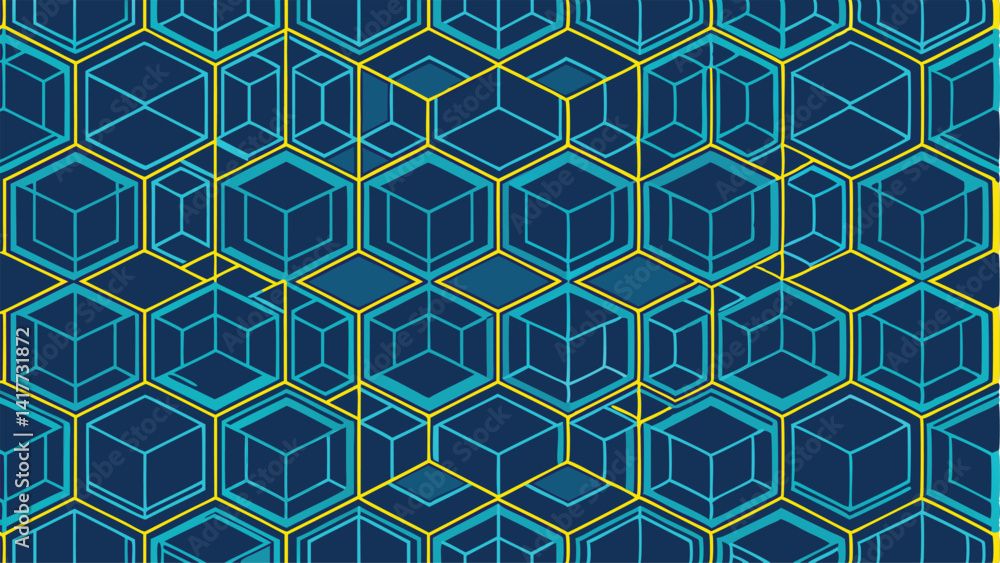 Fototapeta premium Vector seamless pattern with bold striped circles