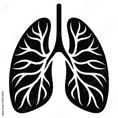 inner part of human body silhouette design on white background 