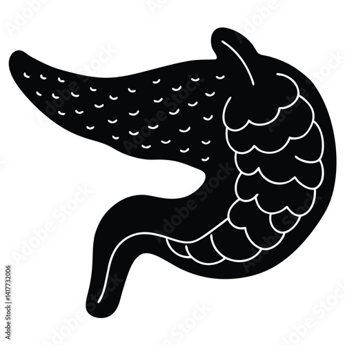inner part of human body silhouette design on white background 
