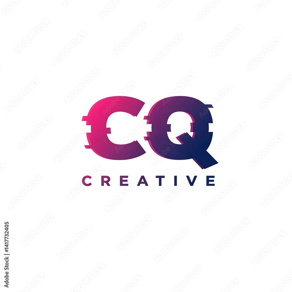 Digital Glitch CQ Letter Logo | Modern Creative Branding Design | Technology Business Identity Digital Glitch CQ Letter Logo | Modern Creative Branding Design | Technology Business Identity