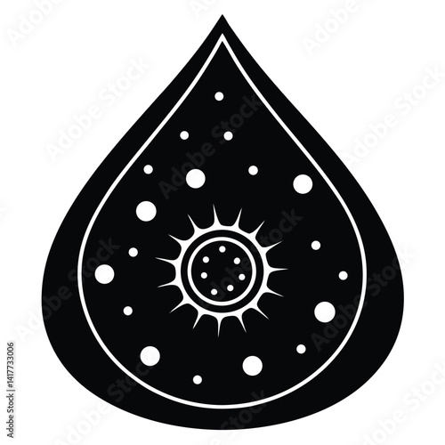 inner part of human body silhouette design on white background 
