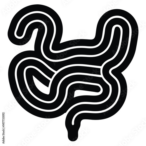 inner part of human body silhouette design on white background 