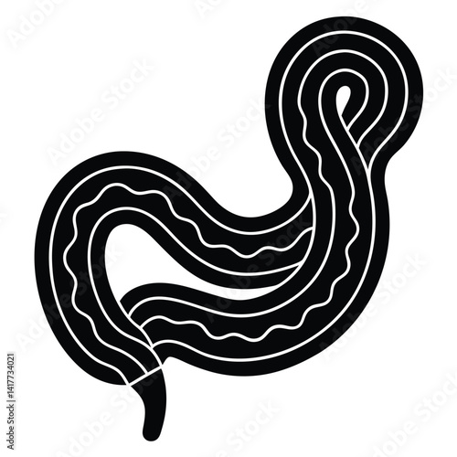 inner part of human body silhouette design on white background 