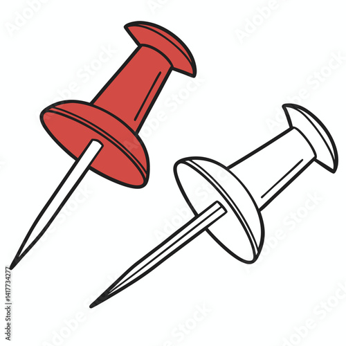 red push pin