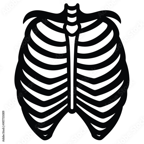 inner part of human body silhouette design on white background 