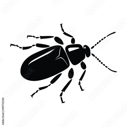 Cockroach vector icon black color on isolated white background