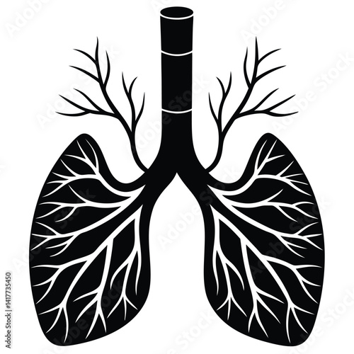 inner part of human body silhouette design on white background 