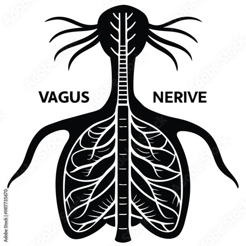 inner part of human body silhouette design on white background 