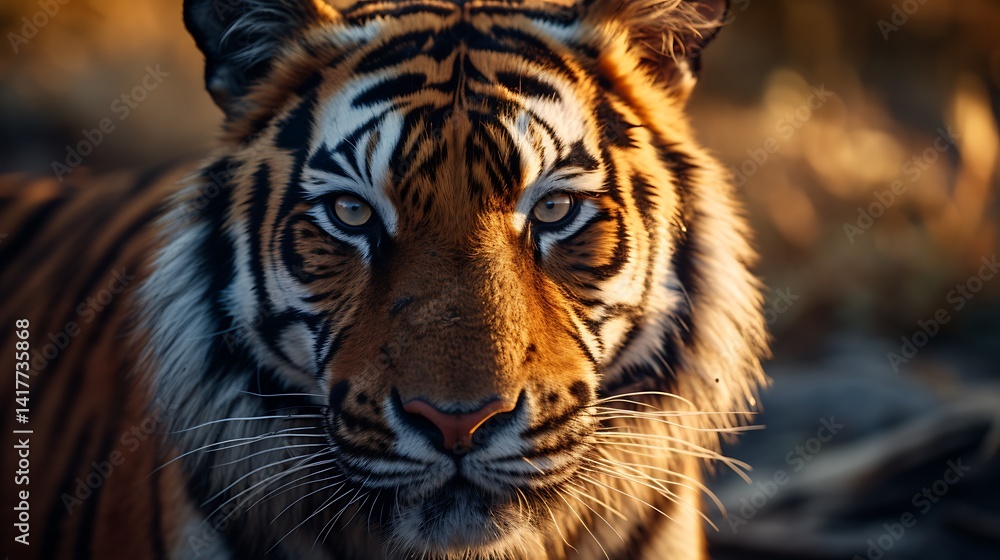 Fototapeta premium A stunning close-up of a tiger in the wild.