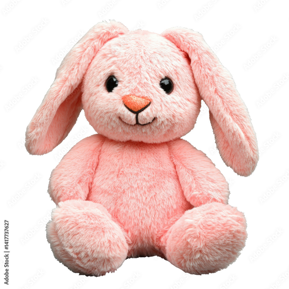 Soft pink plush bunny toy with floppy ears and embroidered face, ideal for children and adorable gift for kids, cuddly and huggable plush animal doll Soft pink plush bunny toy with floppy ears and embroidered face, ideal for children and adorable gift for kids, cuddly and huggable plush animal doll
