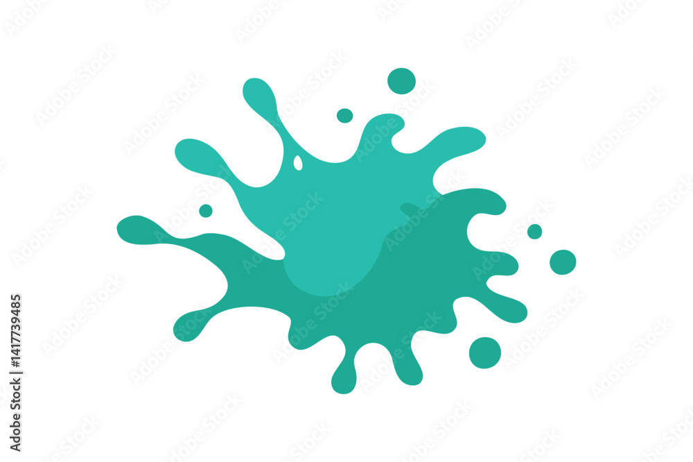 Naklejka premium Seafoam paint splash vector