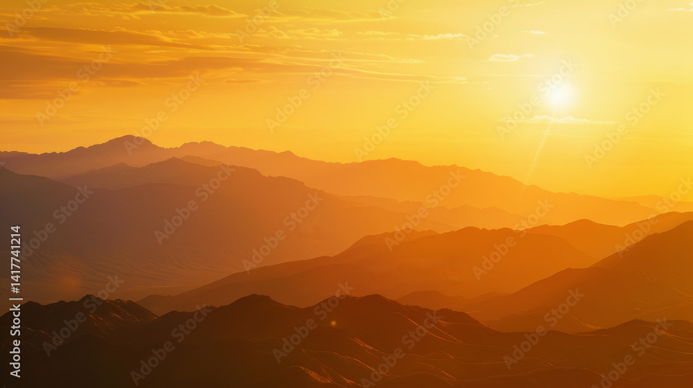 Fototapeta premium Sunrise Colors Over Rocky Mountains