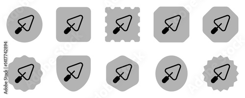 Editable trowel, shovel, cement vector icon. Construction, tools, industry. Part of a big icon set family. Perfect for web and app interfaces, presentations, infographics, etc