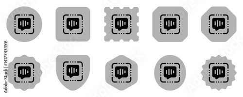 Editable speech recognition, voice scan vector icon. AI technology, artificial intelligence. Part of a big icon set family. Perfect for web and app interfaces, presentations, infographics, etc