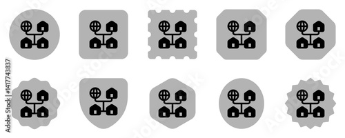 Editable local, home, network, LAN, connection vector icon. Remote work, job, profession, freelance. Part of a big icon set family. Perfect for web and app interfaces, presentations, infographics, etc