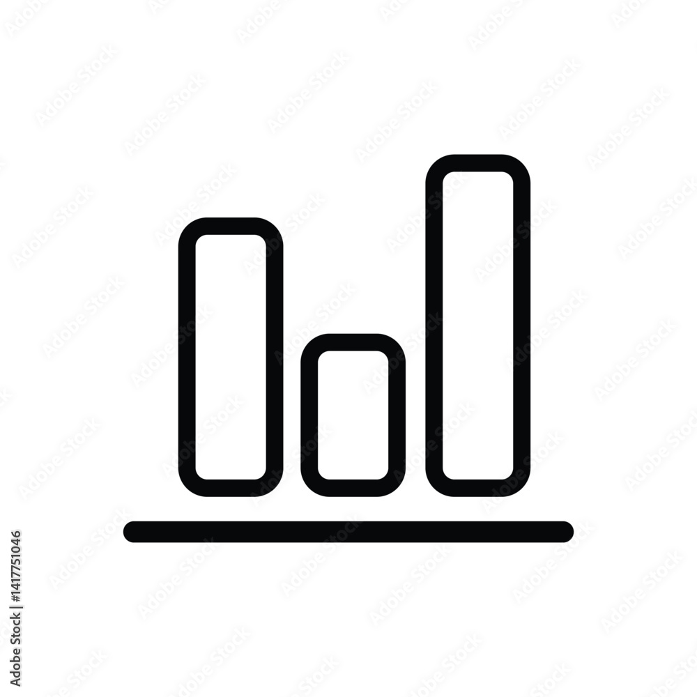 Bar Graph Icon Simple Line Chart Symbol for Data Visualization and Business Growth Bar Graph Icon Simple Line Chart Symbol for Data Visualization and Business Growth