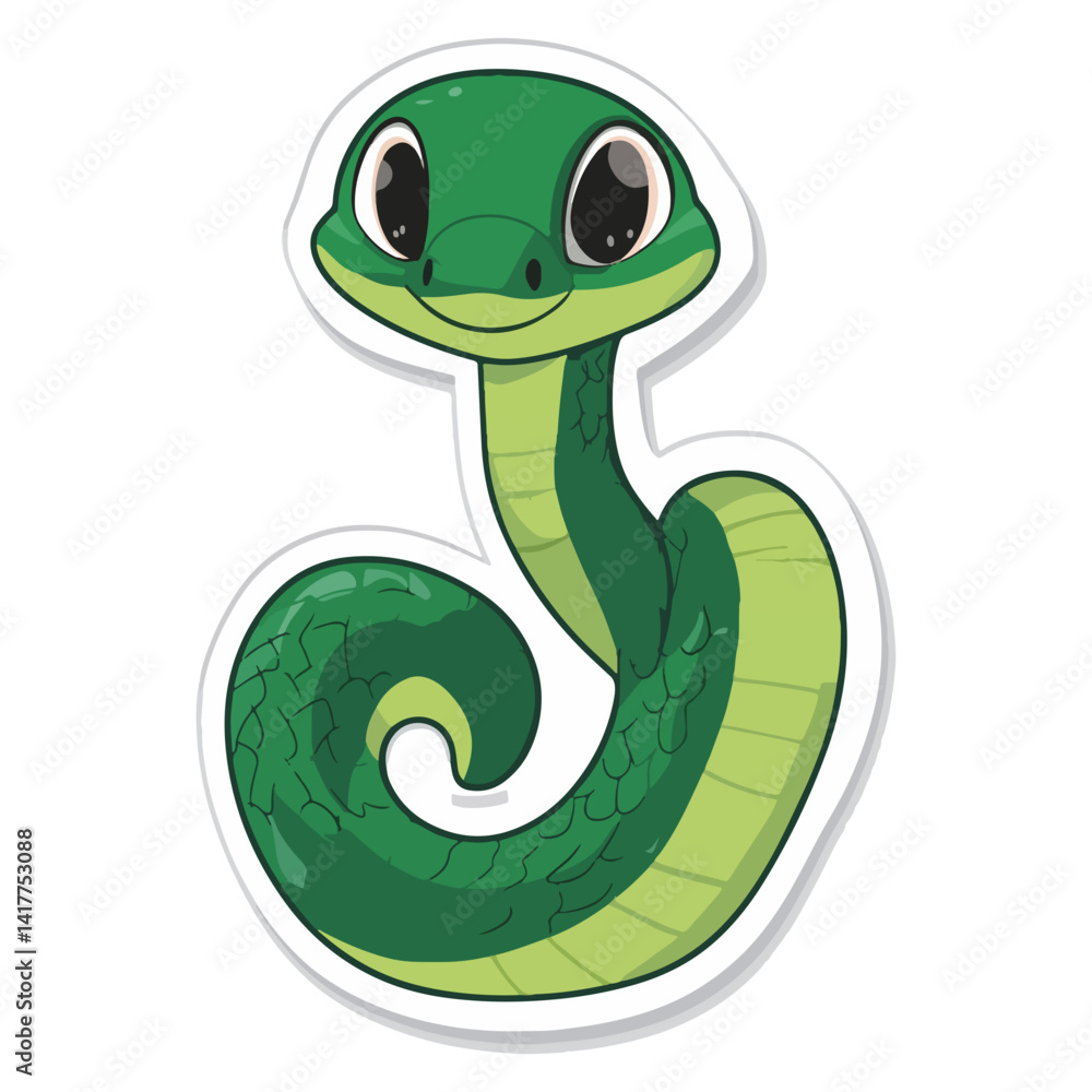 Fototapeta premium Snake, reptile, vector, background, serpent, viper