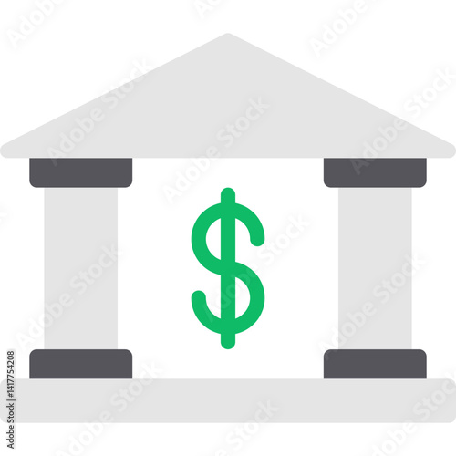 Bank single vector illustration icon