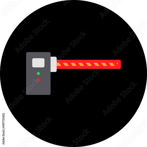 Check Post Barrier single vector illustration icon