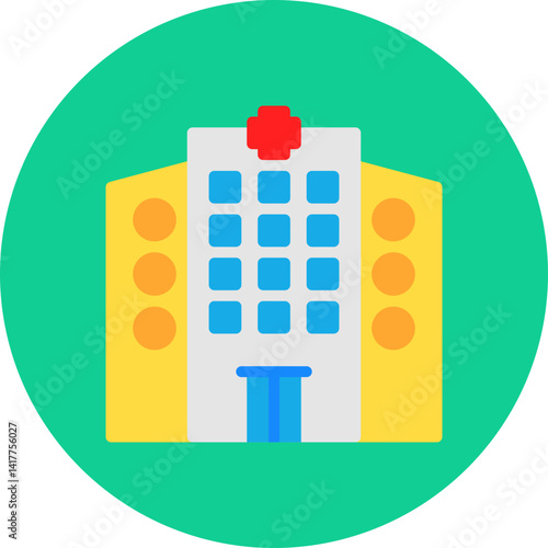 Hospital single vector illustration icon