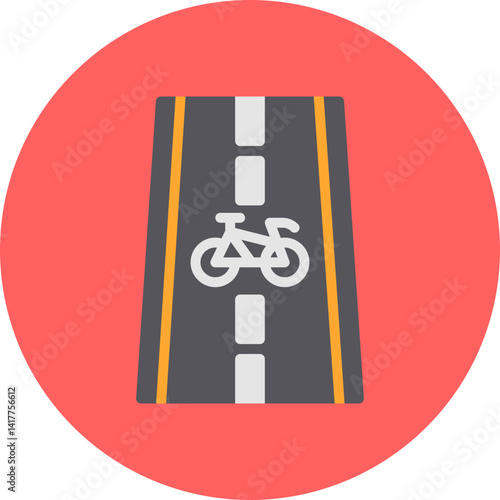 Bicycle Track single vector illustration icon