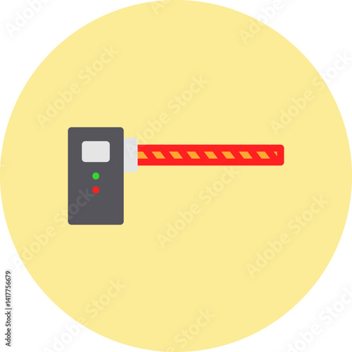 Check Post Barrier single vector illustration icon