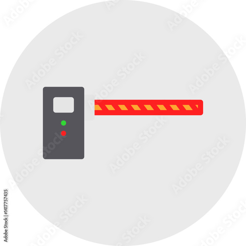 Check Post Barrier single vector illustration icon