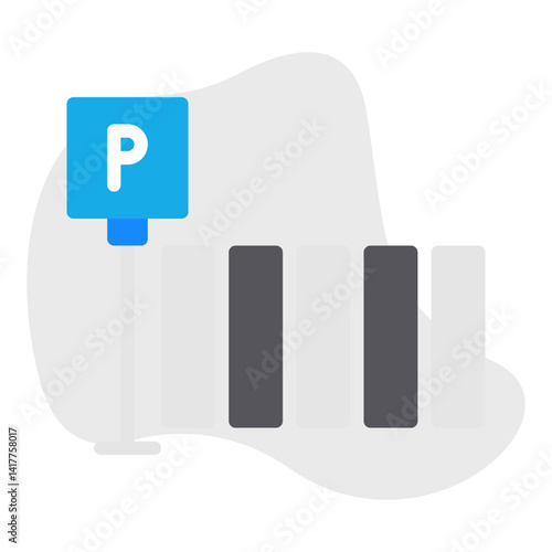 Zebra Crossing single vector illustration icon