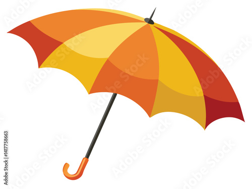 yellow umbrella isolated on white