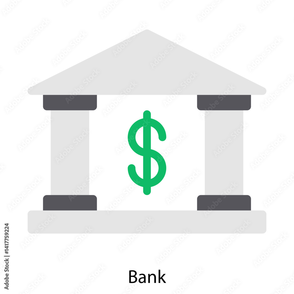 Bank single vector illustration icon Bank single vector illustration icon