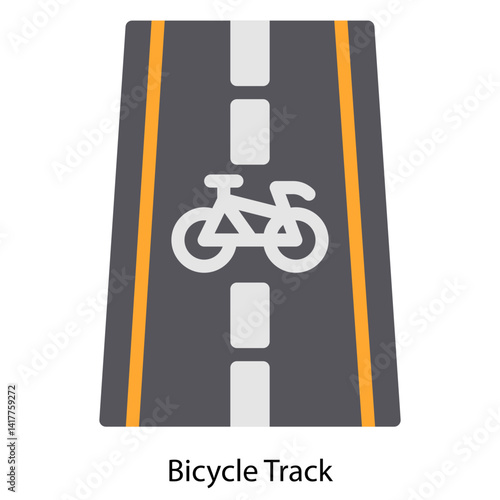 Bicycle Track single vector illustration icon