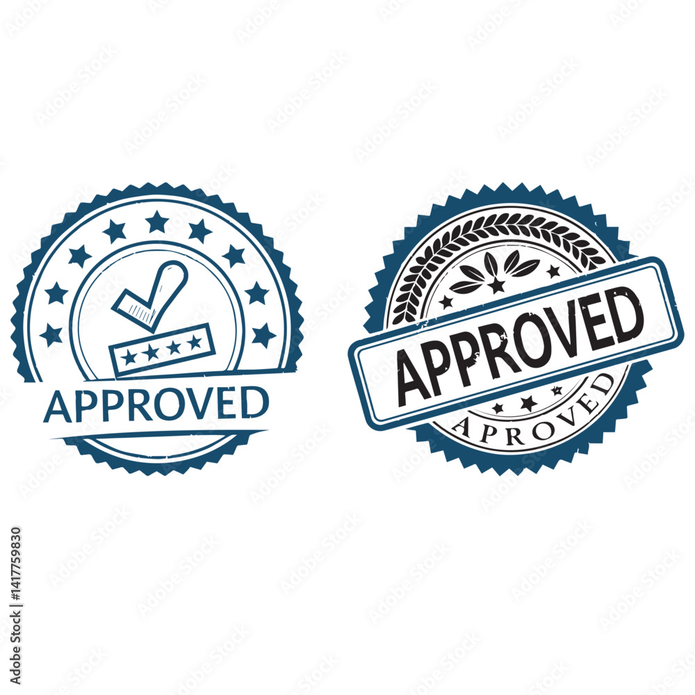 Fototapeta premium approved logo,Label Stamp Logo,and badge label,vector template