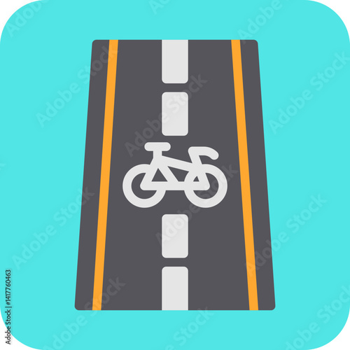 Bicycle Track single vector illustration icon