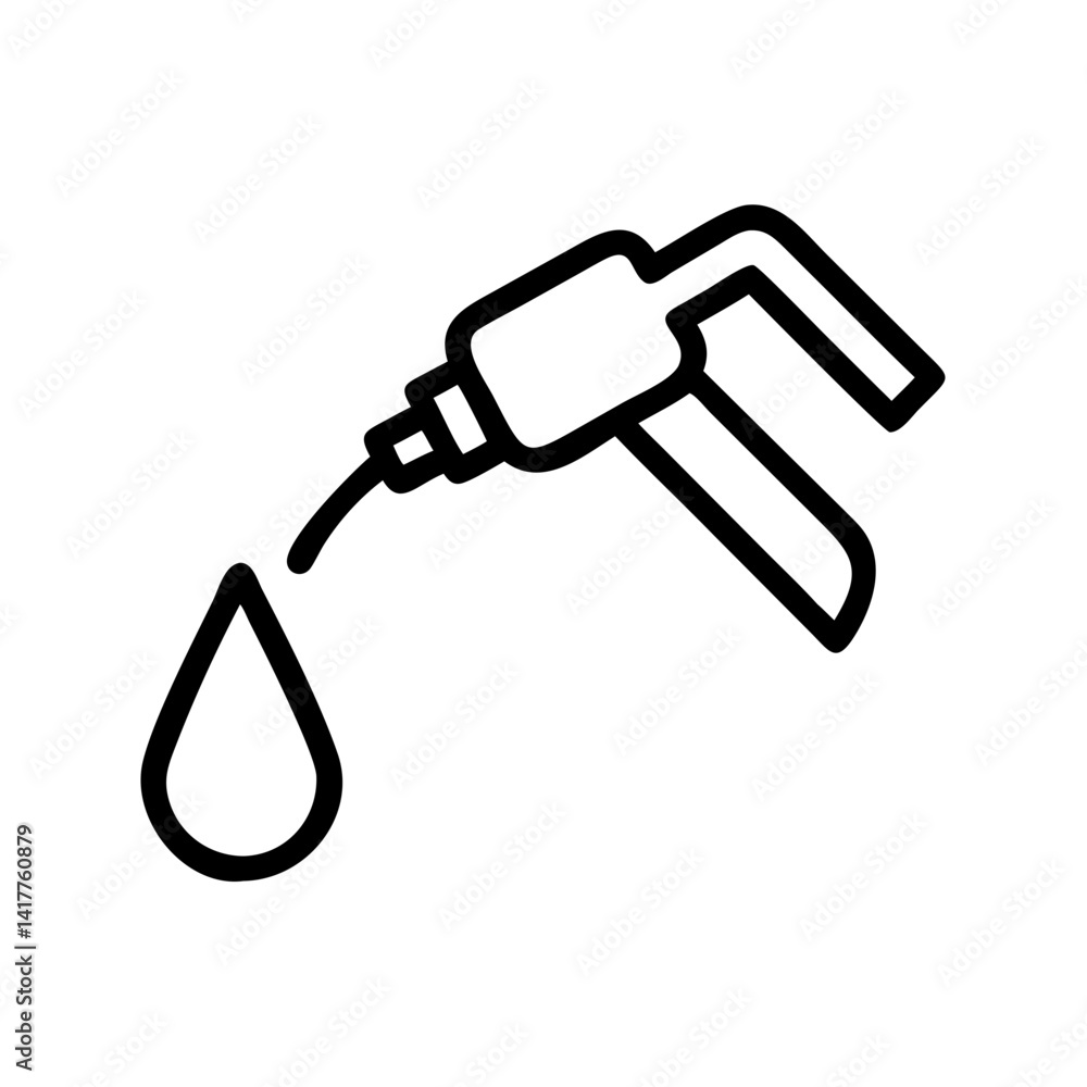 Fuel Pump with Liquid Drop Symbol Icon Design Fuel Pump with Liquid Drop Symbol Icon Design