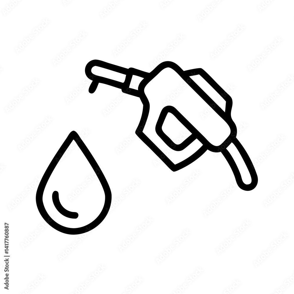 Fuel Pump with Liquid Drop Symbol Icon Design Fuel Pump with Liquid Drop Symbol Icon Design