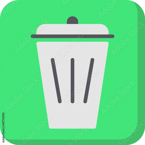 Recycle Bin single vector illustration icon