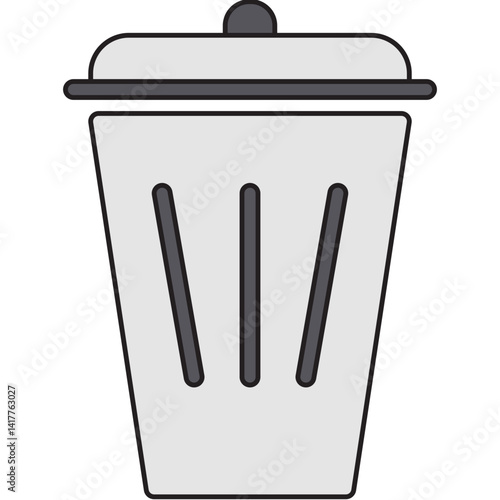 Recycle Bin single vector illustration icon