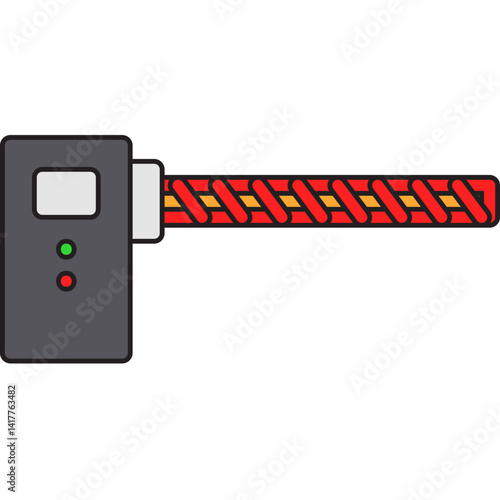 Check Post Barrier single vector illustration icon