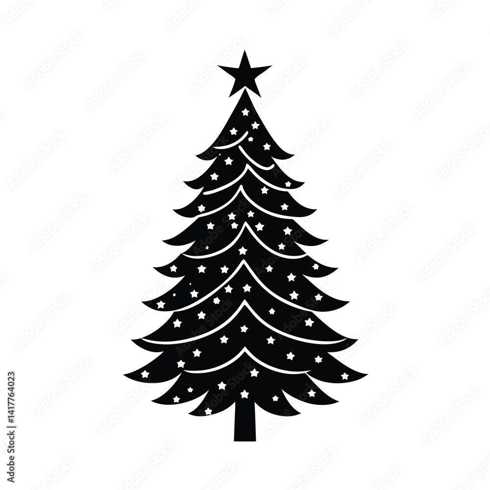 Fototapeta premium christmas tree vector illustration