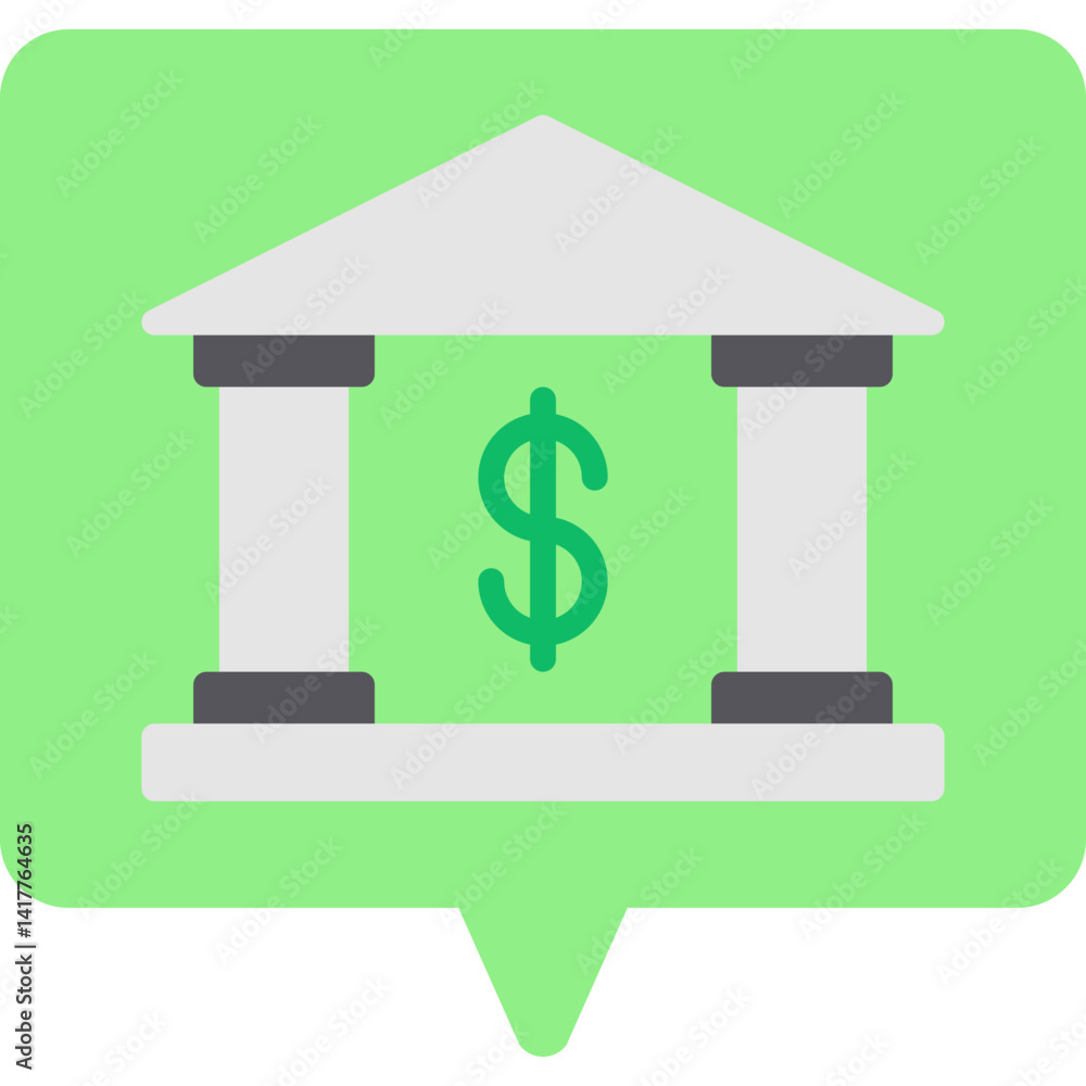 Bank single vector illustration icon Bank single vector illustration icon
